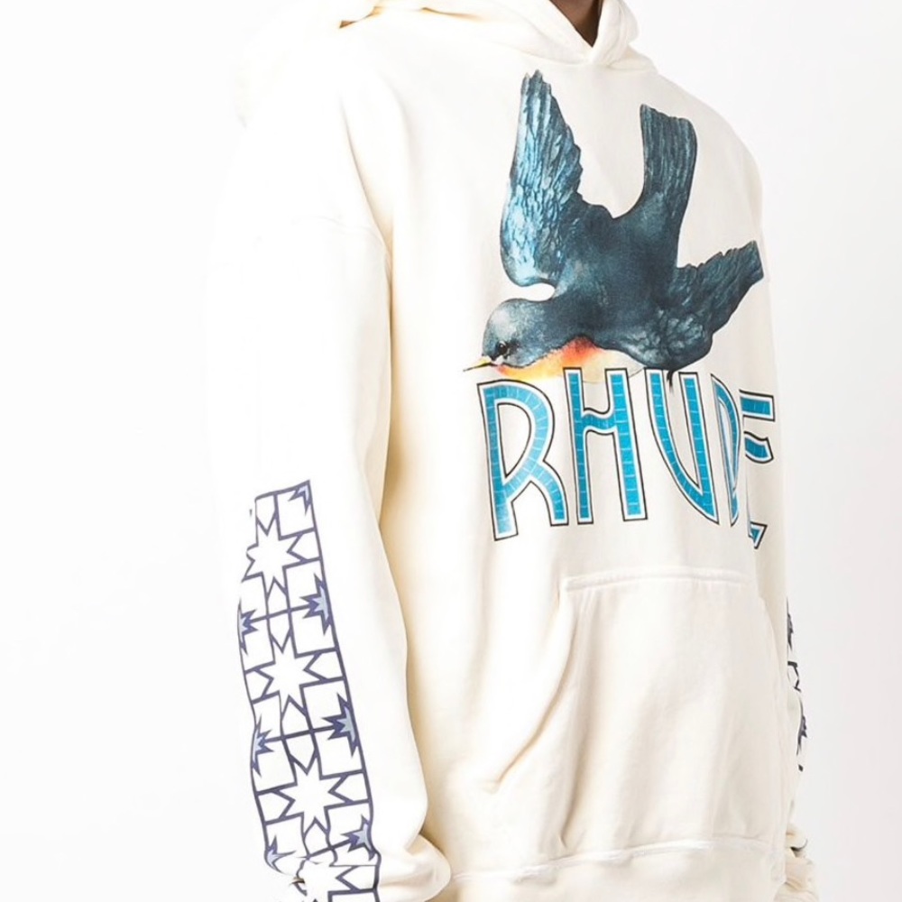 Rhude Tile Hoodie in Off-White